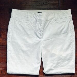 Ann Taylor Devin Cropped Leg White Pants Sz 8